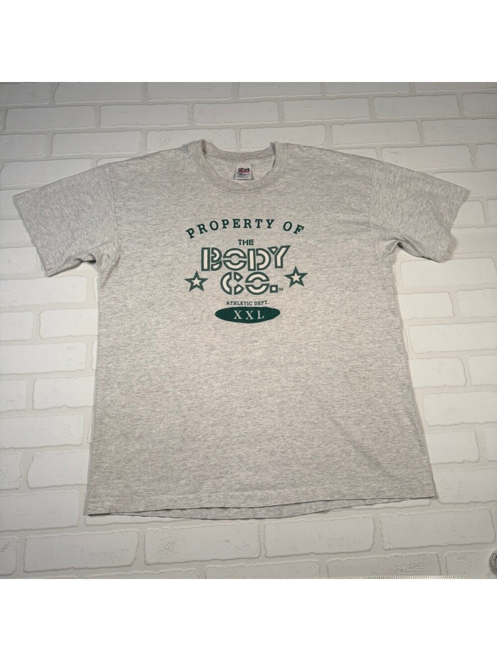 Y2K Property of The Body Co Athletic Dept Graphic Single Stitch T-Shirt Size XL